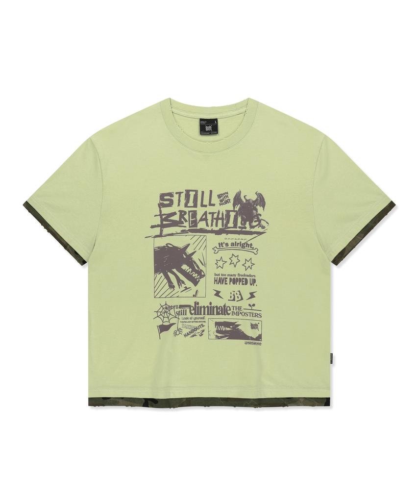 BROWNBREATH Eliminate Crop Tee - Yellow