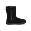 (WMNS) UGG Classic Short Zip 'Black' Women's 1153490-BLK