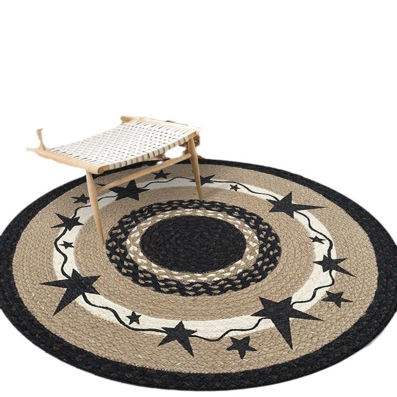 Nordic Round Living Room Sofa Tea Table Mat Home Decor Versatile Carpet Butterfly Flower Carpet
