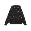 Casual Logo Pullover Hoodie Long Sleeve Sweatshirt for Women Black