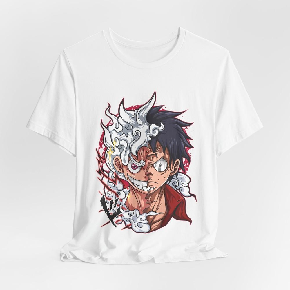 Manga HalfDemon Face TShirt Anime Illustration Split Portrait S