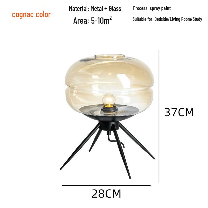 Nordic Modern Glass Table Lamp - Creative, Decorative Lighting for Living Room, Bedroom, or Bedside.