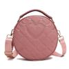Summer New Round Leather Shoulder Bag Niche Design Love Women's Bag Versatile Simple Messenger Women's Bag Bag