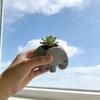 1Pc 3D Printed Mini Elephant Succulent Planter with Drainage Hole, Small Cactus Pot for Desk Shelf & Balcony