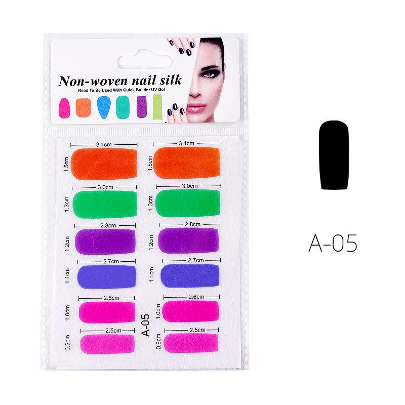 2 Placas de Fibra de Seda para Forma de Extensión de Uñas Telas No Tejidas Fibra de Construcción de Gel UV Acrílico Francés Accesorios de Manicura DIY