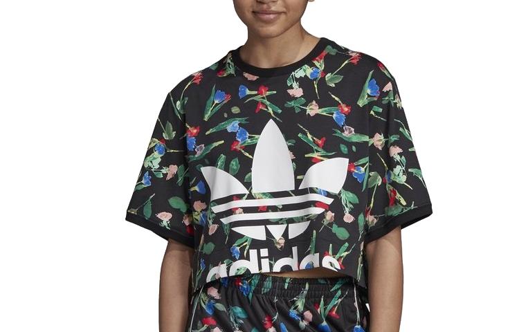 Женские футболки Adidas Originals Разноцветные С круглым вырезом Средние EC1876 38