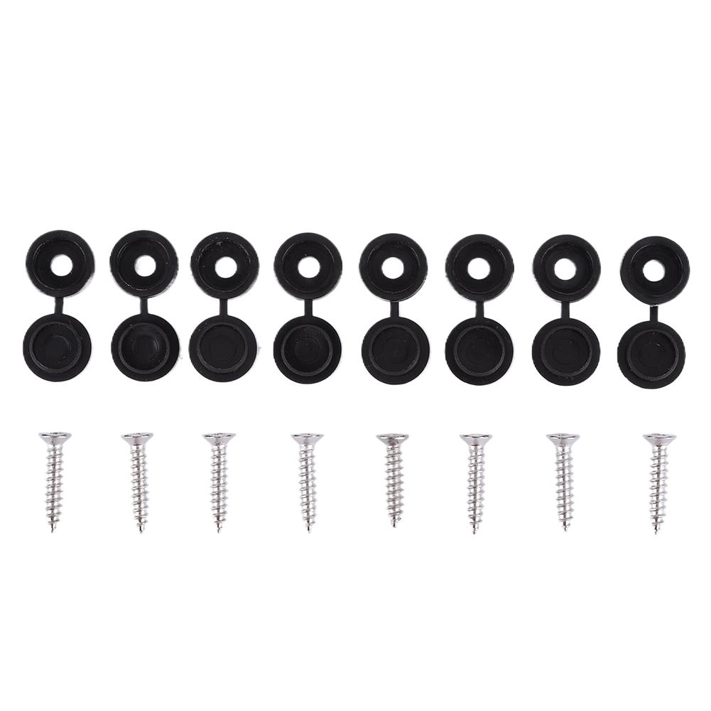 

24Pcs 304 Stainless Steel Number Plate Screws and Caps Car Registration Plate Fixings Screws & Caps Car Number Plate Fixing Kit StyleA