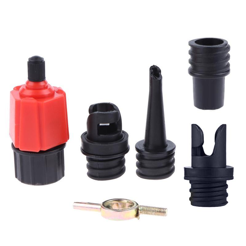 New Inflatable SUP Pump Valve Adapter Set - Standard Air Valve Adapter With 4 Nozzles, Air Pump Converter For Kayaking Surfboard