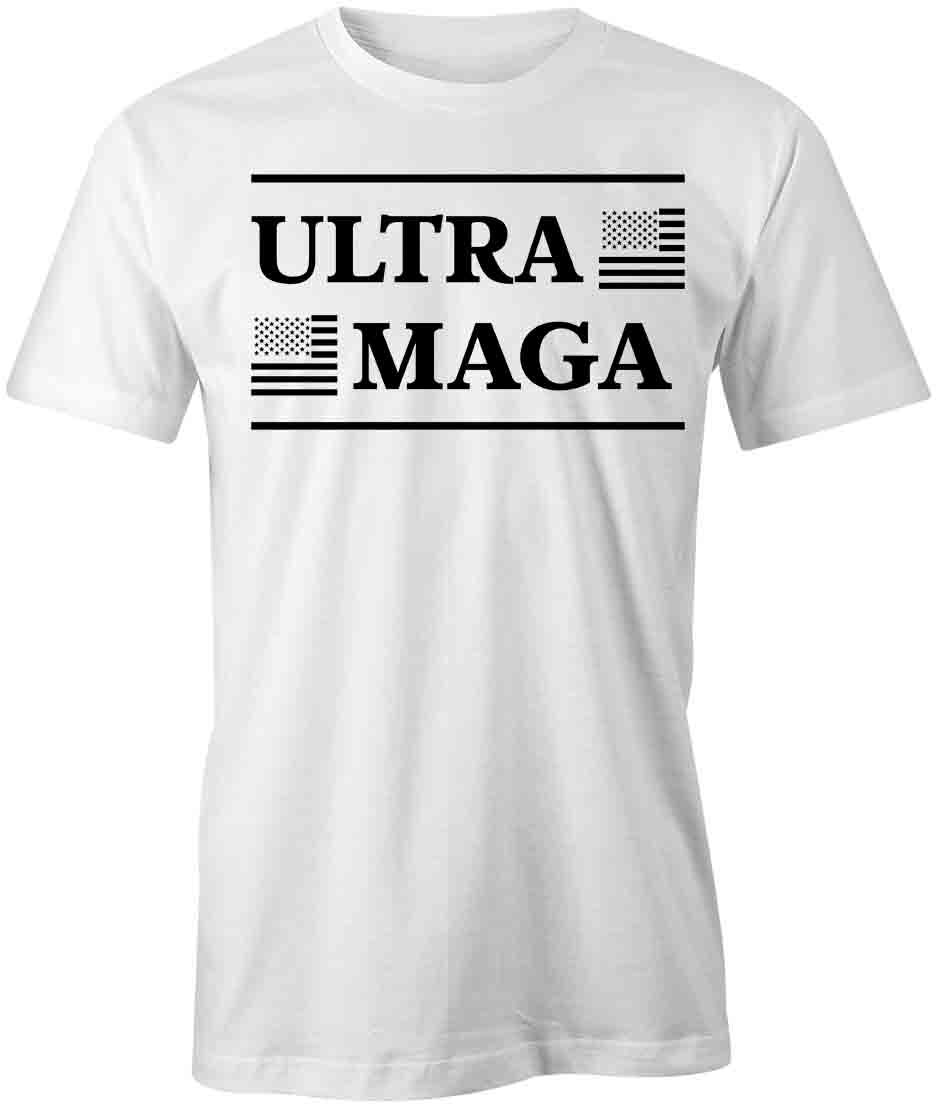 ULTRA MAGA FLAG TShirt Tee Short-Sleeved Cotton S1WSA952 TRUMP POLITICAL BIDEN XXL