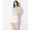 Women's Korean Style Color-block Knitted Off-Shoulder T-Shirt