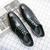 Men's Retro British Leather Shoes Men's Business Dress Casual Youth Breathable Pointed Shoes Groom Wedding Gift Shoes