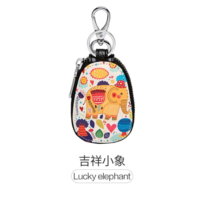 Torba na klucze damska nowa wielofunkcyjna modna kreskówkowa torba na zamek zawieszana na pasie kluczówka GM