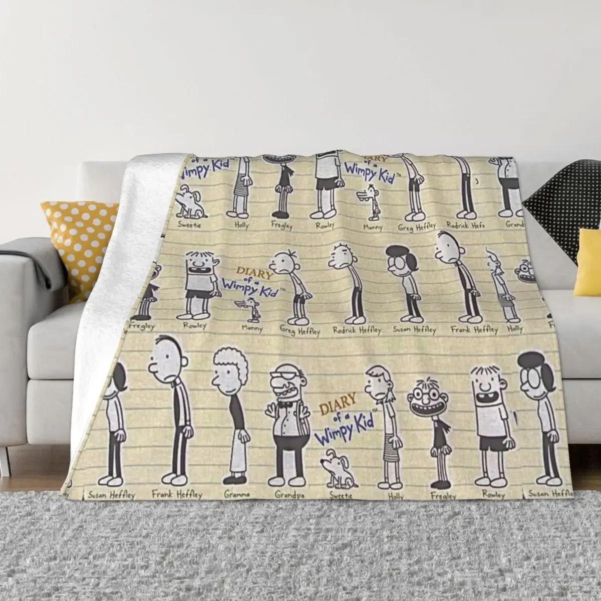 Exquisite Fashion Items Unisex Diary Of A Wimpy Kid (Cast) Throw Blanket Christmas Gifts Decorative Sofa Blankets Throw Blanket Blankets For Beds