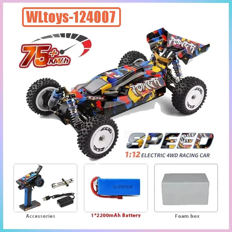 1/12 124017 Wltoys -V8  2.4G Racing RC Cars 4WD Brushless Motor 75Km/H High Speed Remote Control Off-road Drift Toys For Aduit