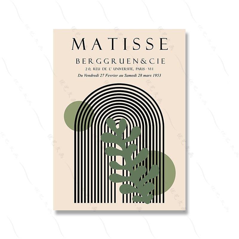 

Современный Абстрактный Матисс Баухаус Пикассо Холст Настенный Арт Принт Зеленый Растительный Дизайн для Декора Гостиной Постер в Выставочном Стиле П 21cm×30cm NoFrame