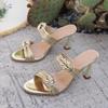 Fashion Summer Sexy Women Shoe 2025 New European American Simple High Heel Sandals Fashion Large Slippers Casual Allmatch Shoe Sandalias