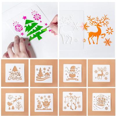 Decorative Embossing DIY Craft Scrapbooking PaintingTemplate Layering Stencils Merry Christmas