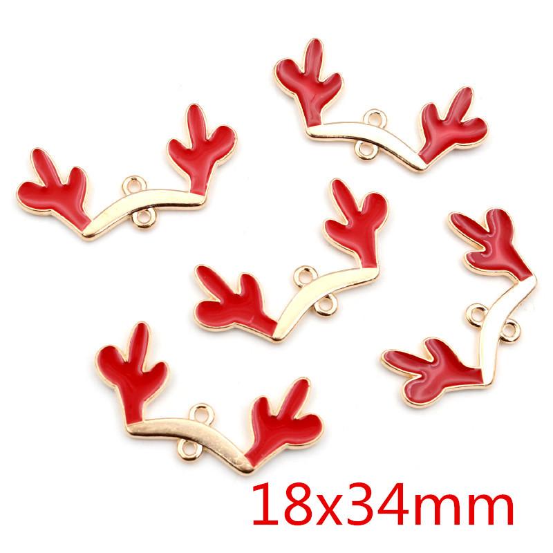 Fashion 10pcs Enamel Christmas Charm Pendant for Necklace Bracelet Earring Findings Alloy DIY Jewelry Making Supplies