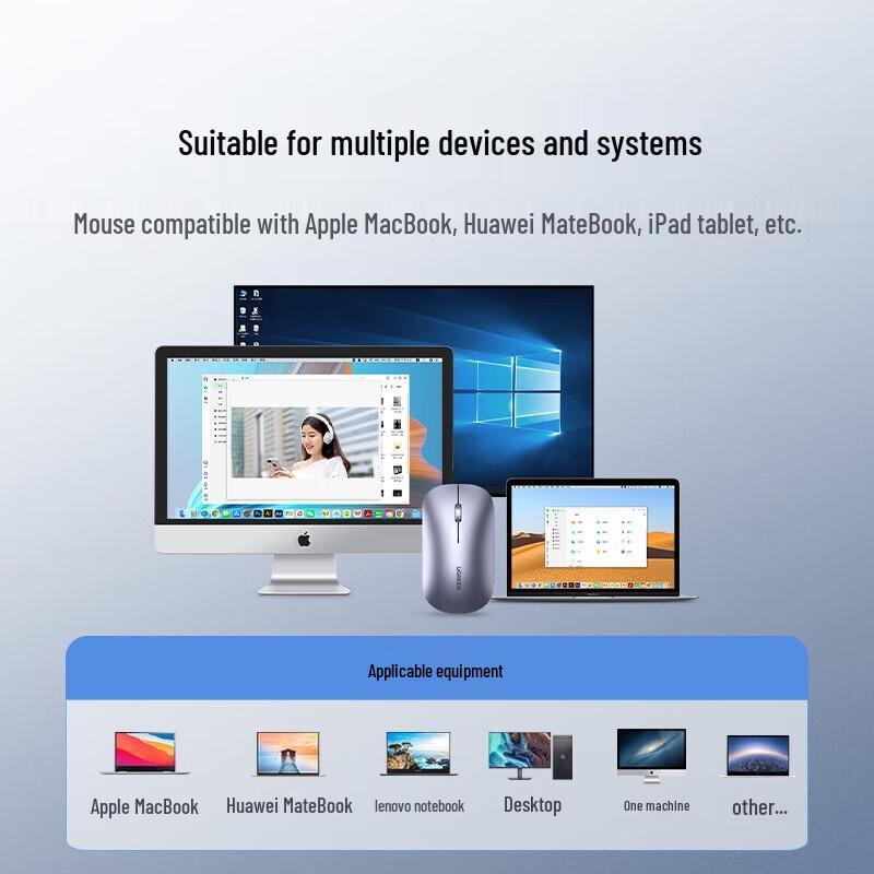 UGREEN Slim Dual-Mode Silent Rechargeable Wireless Mouse