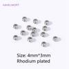 4*3mm 18K Gold Plated Double Level Spacer Beads For Jewelry Making Brass Metal Round Loose Beads DIY Jewelry Findings Wholesale