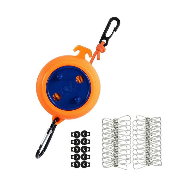 Clothesline Laundry Drying Rope 8M Outdoor Clothes Line Windproof Anti-slip Retractable Cord for Laundry Drying Line Camping