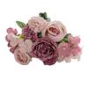 Artificial Rose Bouquet Realistic Fake Silk Flower with Green Leaves Home Wedding Party Table Centerpiece Indoor Outdoor Faux Bloom Decoration