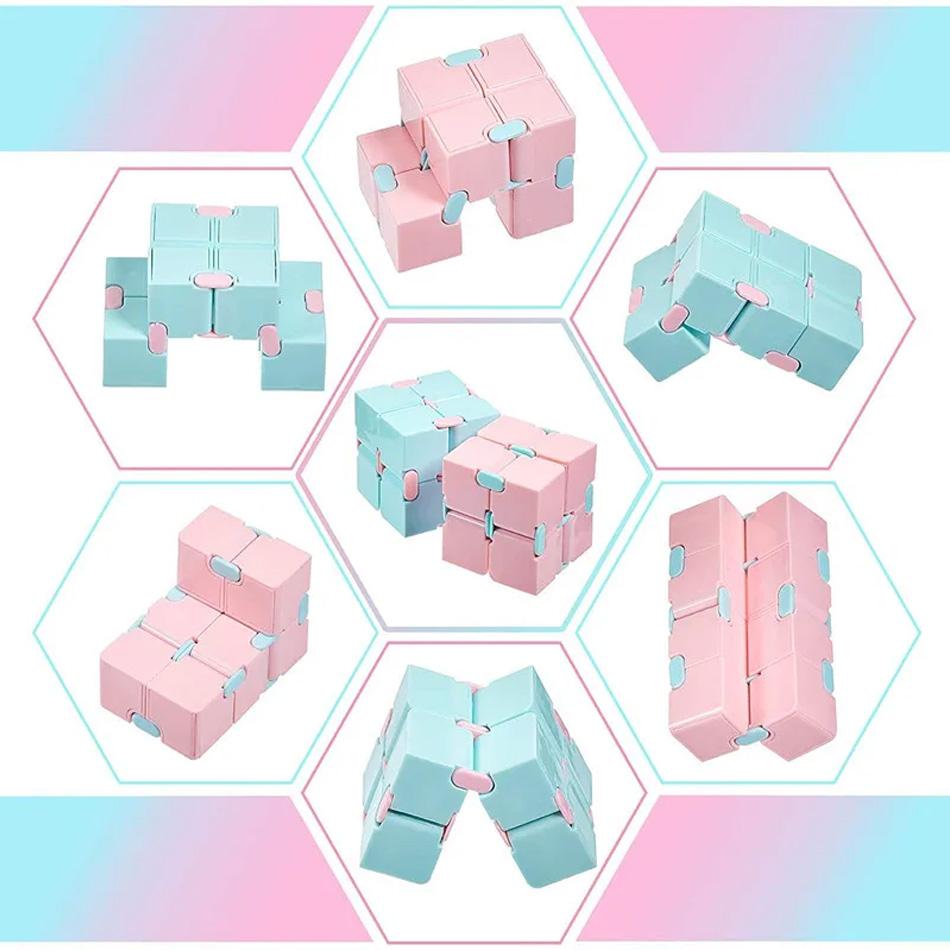 Magic Puzzle Cube Anti-Stress Relief Toy for Adults & Children Sensory Funny Infinite Flip Special Needs Xmas Gift