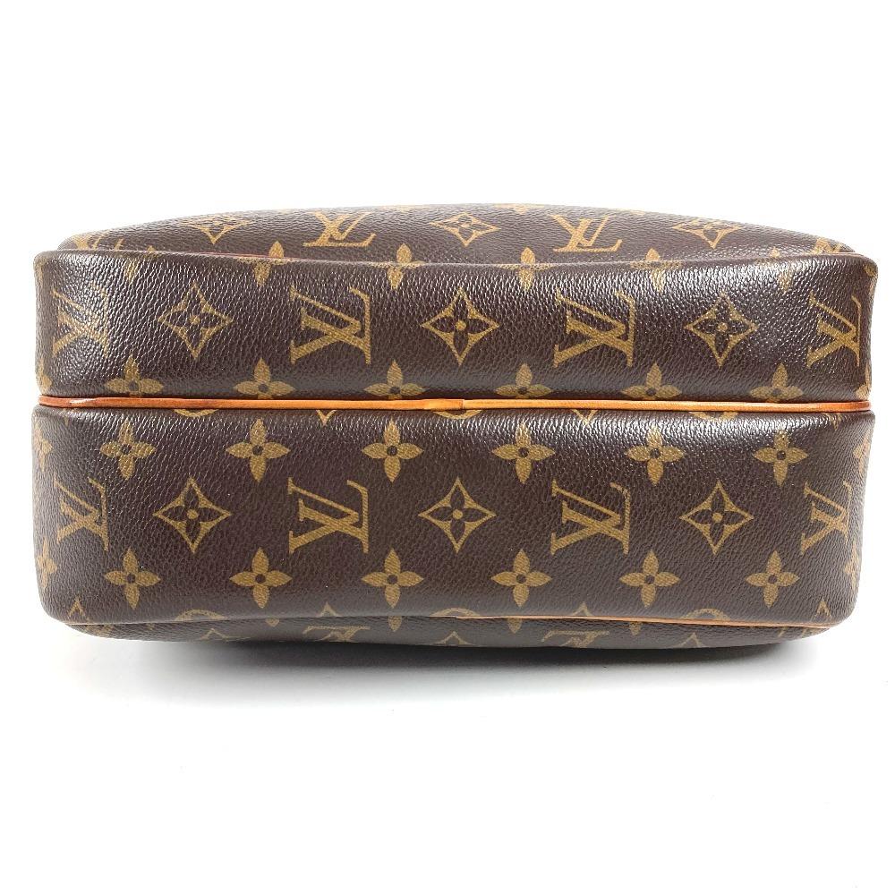 Louis Vuitton M45254 Monogram Reporter PM Crossbody Shoulder Bag Brown