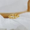 18K Gold Plated European Retro Chain Ring for Women