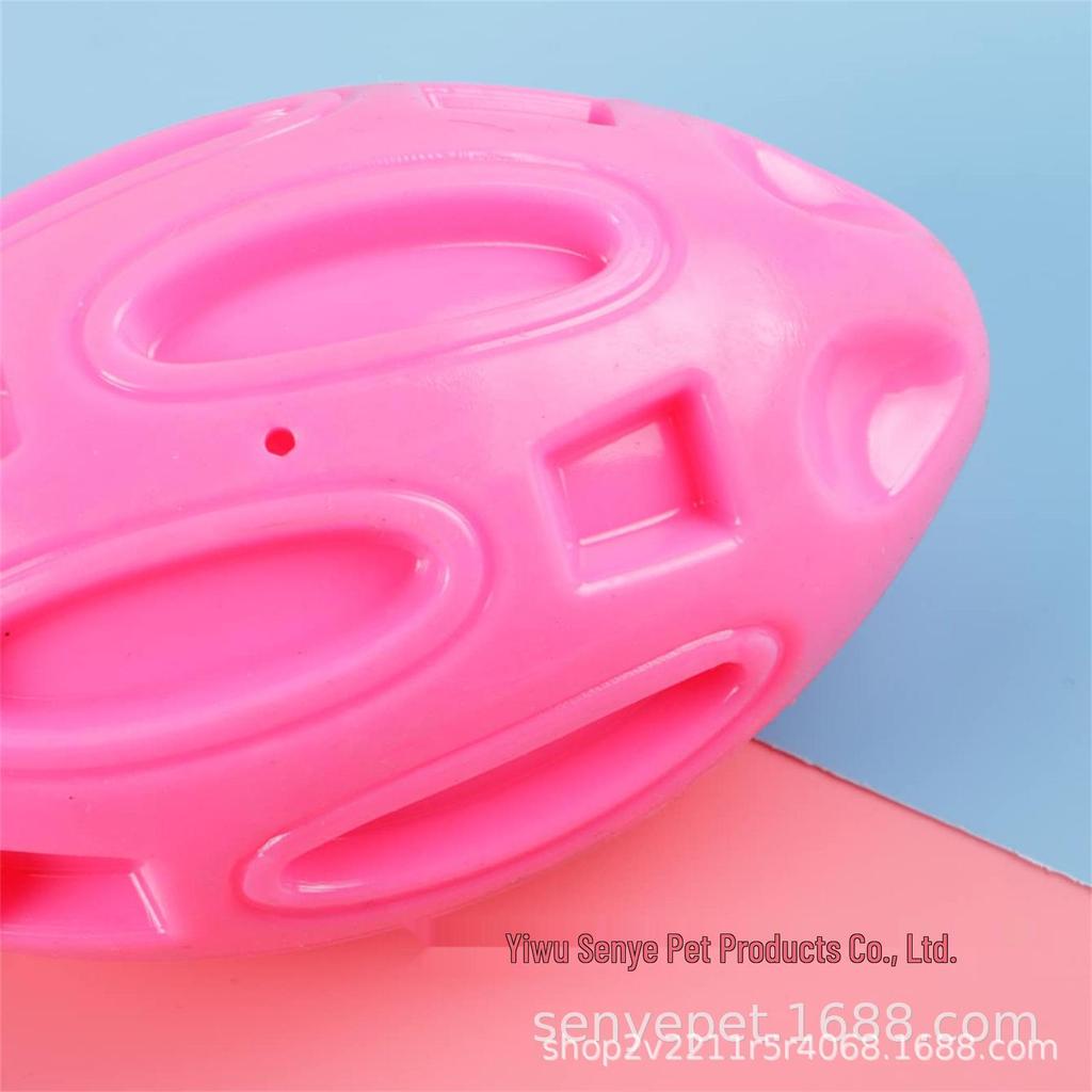 Sound-Emitting Bite-Resistant Rugby Dog Toy for Teeth Cleaning and Self-Entertainment