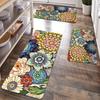 Luxury Colorful Flower Kitchen Mat Soft Thickened Kitchen Floor Mat Waterproof Non-slip Oil-proof Floor Mat Runner Rug