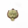 Purple Jade Tiger Head Pendant Necklace - Zodiac Tiger Ornament and Birthday Gift with Hanging Rope