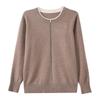 Petite Spring Knit Top for Middle-Aged & Elderly Women - Stylish, Lightweight Base Layer with Wide-Leg Fit for Spring & Autumn