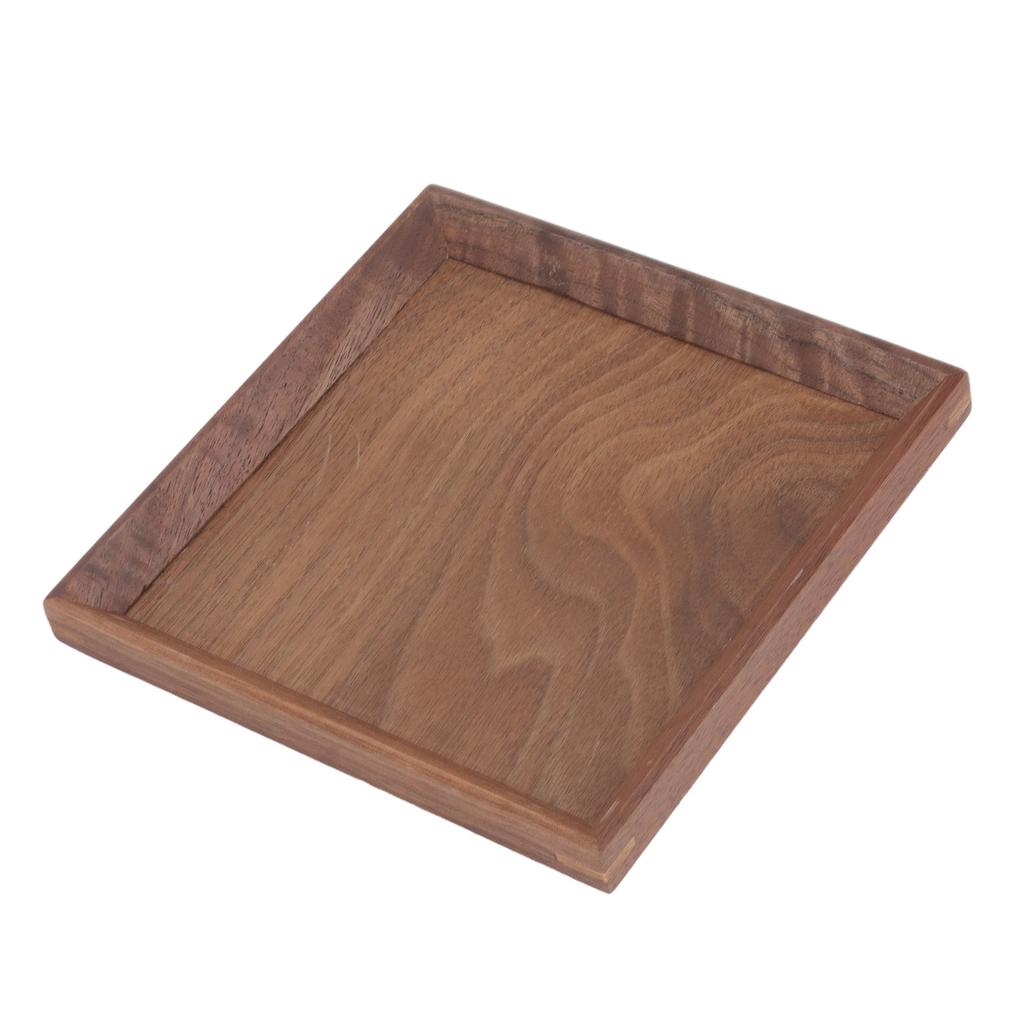 Black Walnut Tray Simple Fashion Serving Tray Serve Tea Fruit Cheese Wine Or Meals Small Square