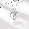 Beautiful European American Heart-shaped Mother And Child Necklace Unique Gift For Mom On Mother's Day