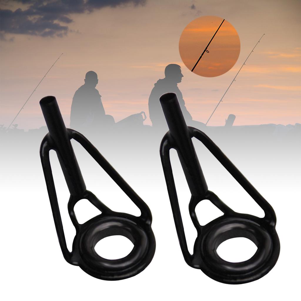 16Pcs Rod Tip Ceramic Guide Rings Replacement Fishing Eyelet Repair Guide Tips for Freshwater Saltwater Fishing Lovers
