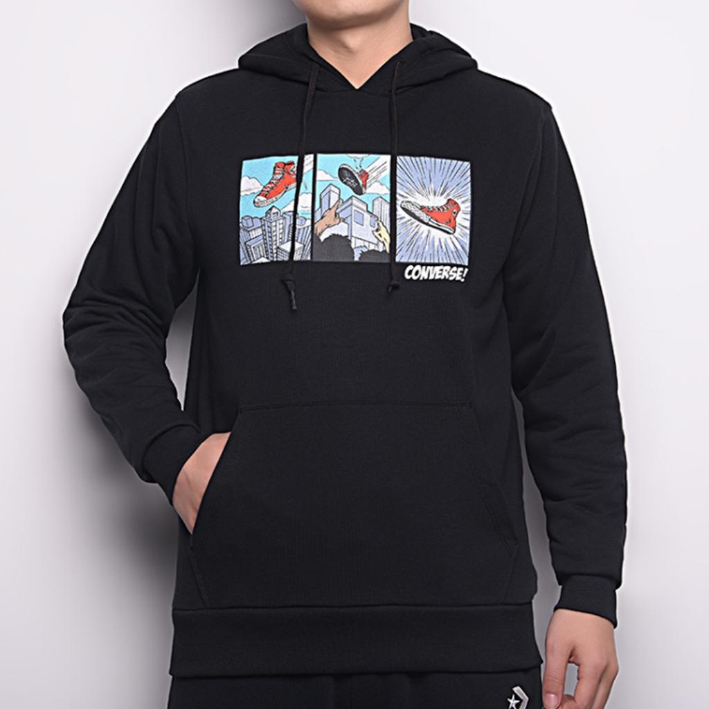 Converse Comic Graphic Hoodie Asia Sizing 'Black' Men's 10023948-A02