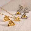 Chubby Triangle Earrings: 18k Gold Stainless Steel, Non-Fading, Hypoallergenic Jewelry