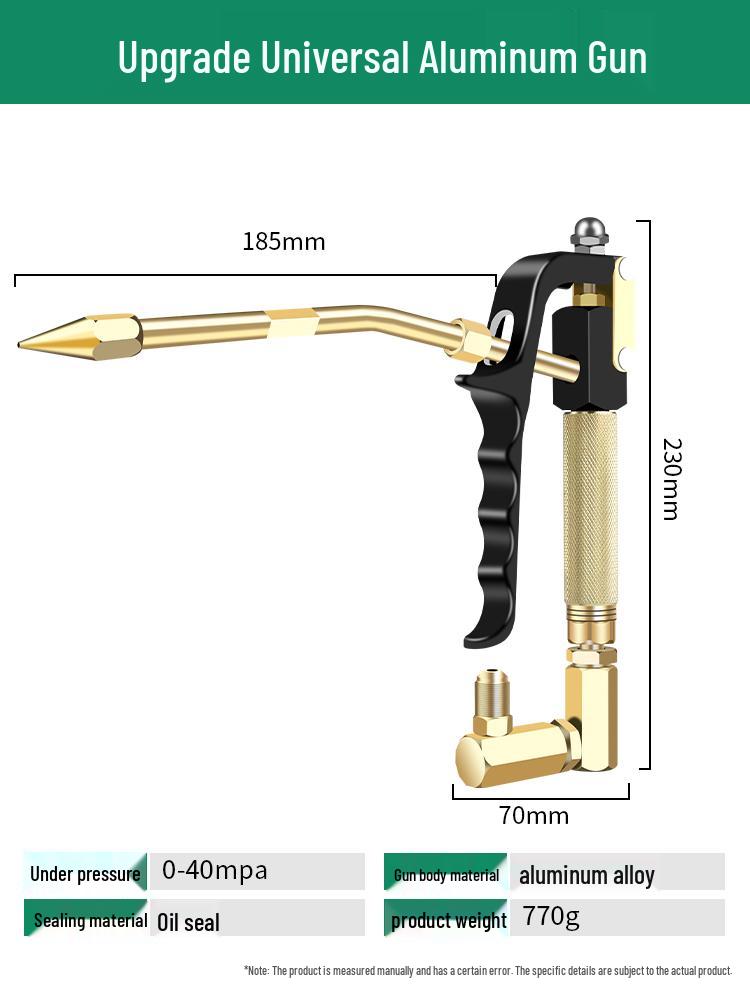 Universal High-Pressure Grease Gun Nozzle for Electric/Pneumatic Excavators