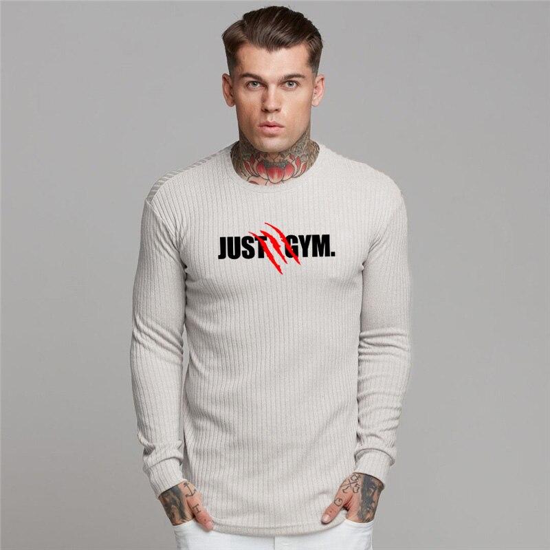 

Muscleguys, новая молодежная трикотажная нижняя рубашка, мужская футболка для фитнеса и бега с длинными рукавами, повседневные повседневные топы XL белый