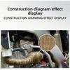 Lava Fiber Heat Shield Car Motorcycle Exhaust Thermal Tape Header Pipe Heat Wrap Tape Thermal Protection with Stainless Ties