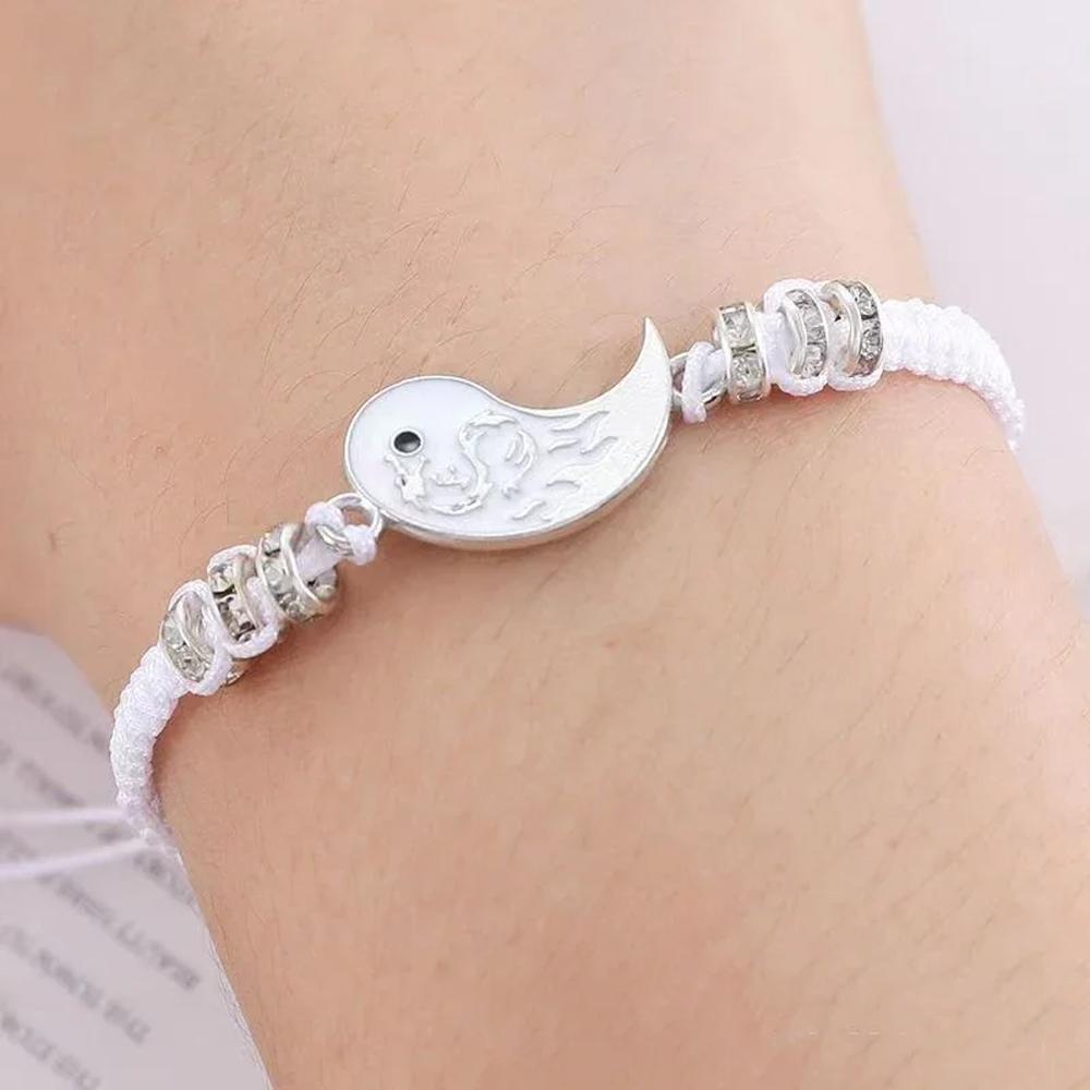 Fashion Dragon Figure Yin Yang Bracelet Couple Adjustable Bracelets Boyfriend Girlfriend Valentine's Day Friendship Jewelry