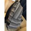 Used Authentic SAINT LAURENT Skull Pattern Skull Rucksack Bag Canvas Black x White