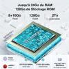 Blackview WAVE 10 Smartphone 6.88" 120Hz 24Go(8+16) + 128Go/jusqu'à 2To 5000mAh Android 16 32MP Téléphone 4G Double Sim GPS - Orange