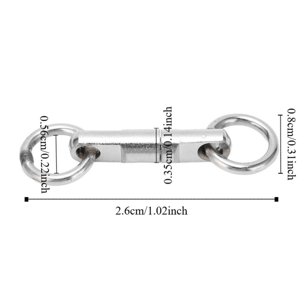 10PCS Column Fishing Ring Swivel 360 Degree Rotation Fishing Swivels  Saltwater Fishing