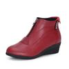 Neue Winterstiefel Damen Damen Schneestiefel Keilabsatz Winterschuhe Damen Warme Pelz Freizeitschuhe Zip Damenschuhe Botas Mujer