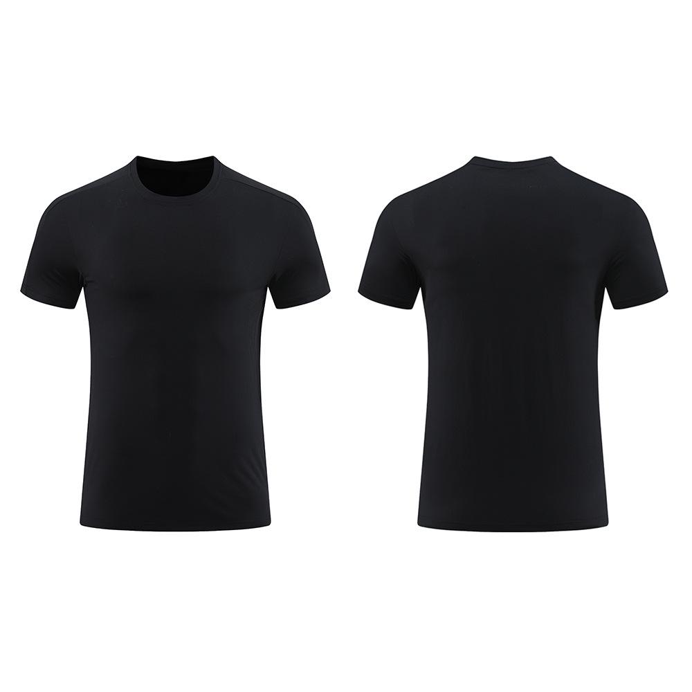 Men's Quick-Dry Ice Silk Stretch T-Shirt: Round Neck, Breathable, Short Sleeve, Sun-Protective, Summer Fitness Running Top.