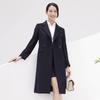 Fengxun 100% Wool Slim-Fit Business Mid-Length Coat