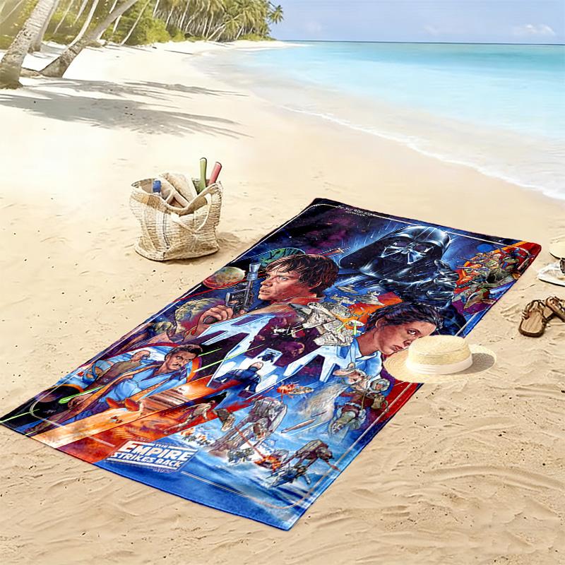 Mandalorian Print Beach Towel, Large Soft Quick Dry Towel for Beach Camping Swimming
