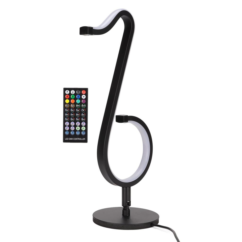 Musical Note Table Lamp Intelligent Control 180 Degree Rotation RGB Cool Desk Lamps for Living Room Bedroom Bedside